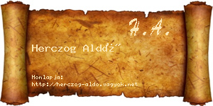Herczog Aldó névjegykártya